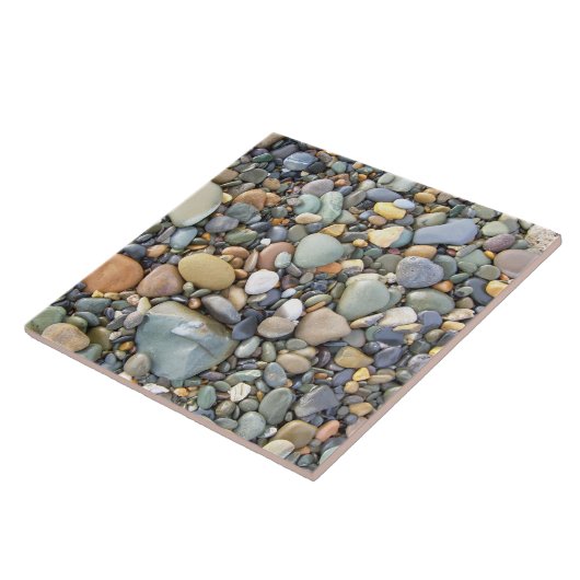 Kleurrijke stenen en rotsen tegeltje (Zijkant)