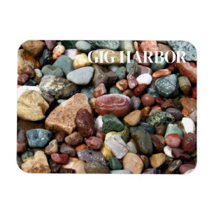 Kleurrijke stenen, Gig Harbor, Puget Sound Washing Magneet