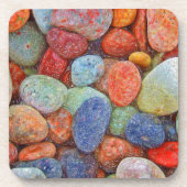 Kleurrijke stenen, kebbels, rotsen bier onderzetter (Voorkant)