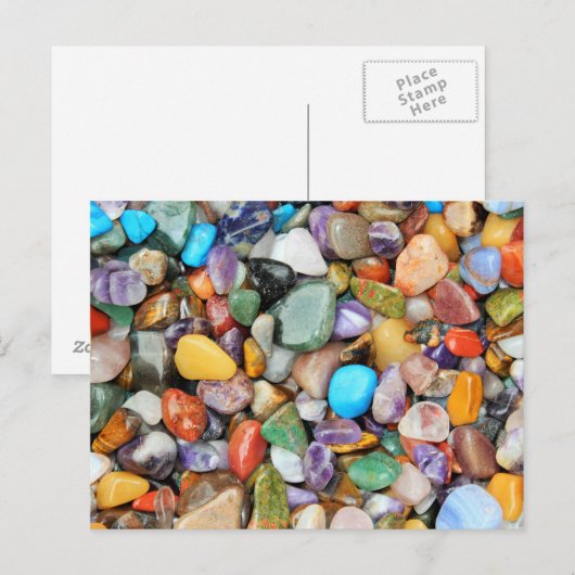 Kleurrijke stenen, kebbels, rotsen briefkaart (Voorkant / Achterkant)