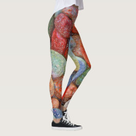 Kleurrijke stenen, kebbels, rotsen leggings