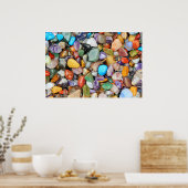 Kleurrijke stenen, kebbels, rotsen poster (Keuken)