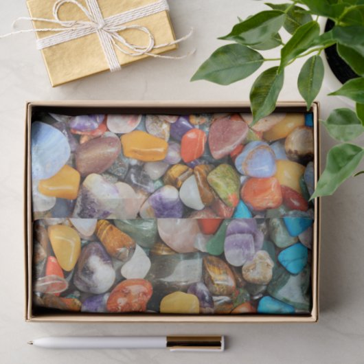 Kleurrijke stenen, kebbels, rotsen tissuepapier (Geschenk)