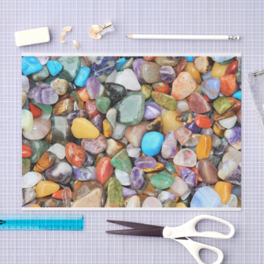 Kleurrijke stenen, kebbels, rotsen tissuepapier (Craft)
