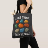 Kleurrijke Stenen Netjes Ontwerp Tote Bag (Dichtbij)