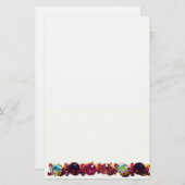 Kleurrijke stenen, robijnen, diamanten, saffieren briefpapier (Voorkant / Achterkant)