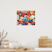 Kleurrijke stenen - Rocks Painting Poster (Keuken)