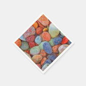 Kleurrijke stenen, steentjes, rotsen en water servet (Hoek)