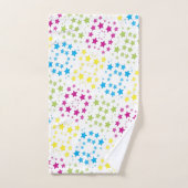 Kleurrijke ster print handdoek set met wit (Handdoek)