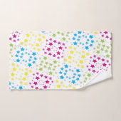 Kleurrijke ster print handdoek set met wit (Handdoek)