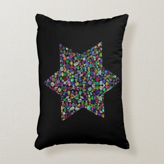 Kleurrijke ster van David Accent Kussen (Voorkant(Verticaal))