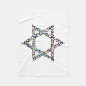Kleurrijke ster van David Fleece Deken (Voorkant)
