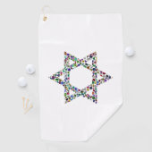 Kleurrijke ster van David Golfhanddoek (Insitu)