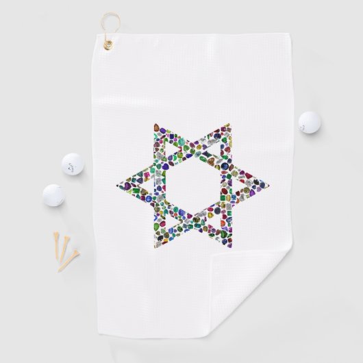 Kleurrijke ster van David Golfhanddoek (Insitu)