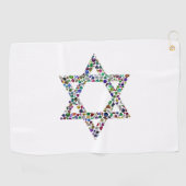 Kleurrijke ster van David Golfhanddoek (Horizontaal)