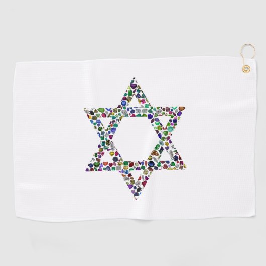 Kleurrijke ster van David Golfhanddoek (Horizontaal)