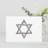 Kleurrijke Ster van David Kaart (Staand voorkant)