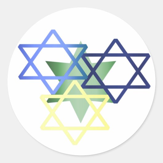 Kleurrijke ster van David Sticker (Voorkant)