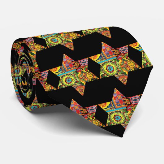 Kleurrijke ster van David Stropdas (Opgerold)