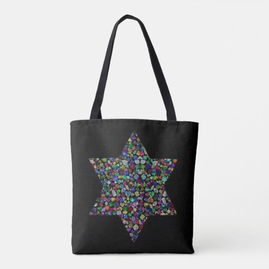 Kleurrijke ster van David Tote Bag (Achterkant)