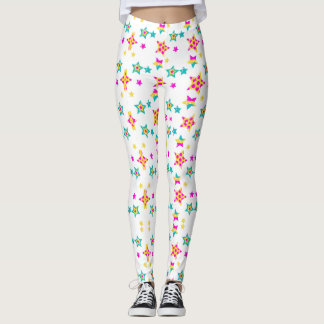 Kleurrijke sterpatroon Leggings