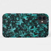 Kleurrijke sterren Aqua Blauwgroen zwarte achtergr Case-Mate iPhone Case (Achterkant (horizontaal))