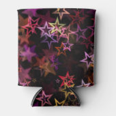 Kleurrijke sterren dansen grillig blikjeskoeler (Voorkant)