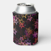 Kleurrijke sterren dansen grillig blikjeskoeler (Blikje Achterkant)