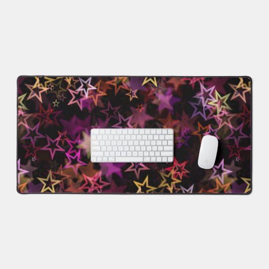Kleurrijke sterren dansen grillig bureaumat (Keyboard & Muis)