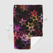 Kleurrijke sterren dansen grillig golfhanddoek (Insitu)