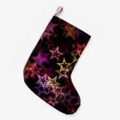 Kleurrijke sterren dansen grillig kleine kerstsok (Voorkant (Hangend))