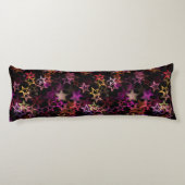 Kleurrijke sterren dansen grillig lichaamskussen (Achterkant)