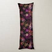 Kleurrijke sterren dansen grillig lichaamskussen (Achterkant (Verticaal))