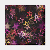 Kleurrijke sterren dansen grillig magneet (Voorkant)
