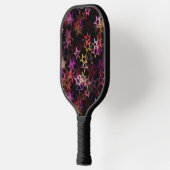 Kleurrijke sterren dansen grillig pickleball paddle (Links)