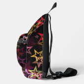 Kleurrijke sterren dansen grillig sling bag (Rechts)