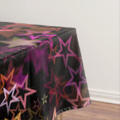 Kleurrijke sterren dansen grillig tafelkleed (Voorbeeld)