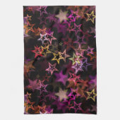 Kleurrijke sterren dansen grillig theedoek (Verticaal)