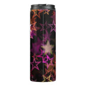 Kleurrijke sterren dansen grillig thermosbeker (Achterkant)