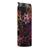 Kleurrijke sterren dansen grillig thermosbeker (Geroteerd rechts)
