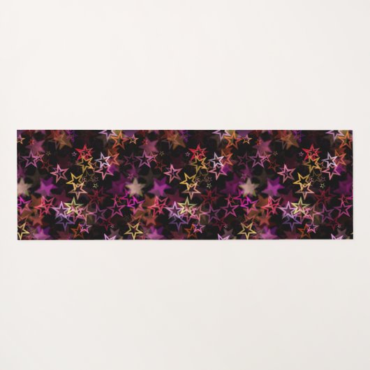 Kleurrijke sterren dansen grillig yogamat (Achterkant (horizontaal))
