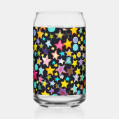 Kleurrijke sterren Drinkware Set Blikvorm Glas (Achterkant)