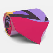 Kleurrijke sterren en disco-wolken stropdas (Opgerold)