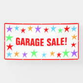 Kleurrijke Sterren Garage Sale Banner (Horizontaal)