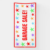 Kleurrijke Sterren Garage Sale Banner (Verticaal)