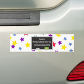 Kleurrijke sterren Huizen school Co-op Bumpersticker (Op auto)
