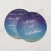 Kleurrijke sterren in de avond Sky Wedding Kaart (Voorkant / Achterkant)