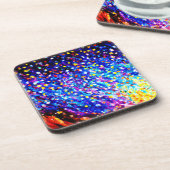 Kleurrijke sterren in de blauwe hemel. Bestel nu Bier Onderzetter (Linkerzijde)