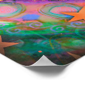 Kleurrijke sterren inspirerend goed ding citaat sc poster (Hoek)