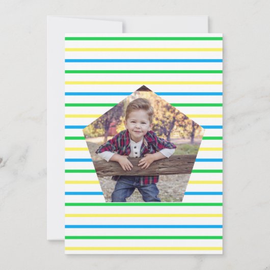 Kleurrijke sterren jongens 3e verjaardag kaart (Achterkant)